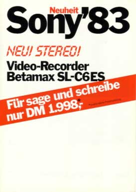 Prospekt 1983 SL-C6ES